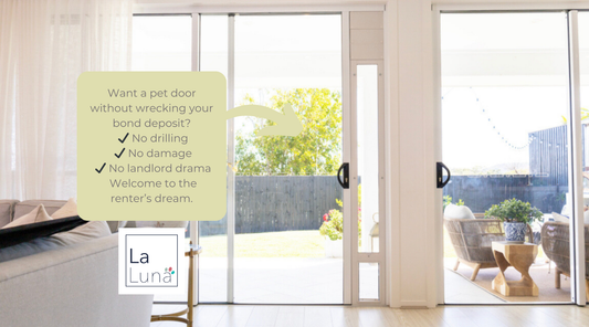 A Pet Door for rentals. La Luna Pet Care.