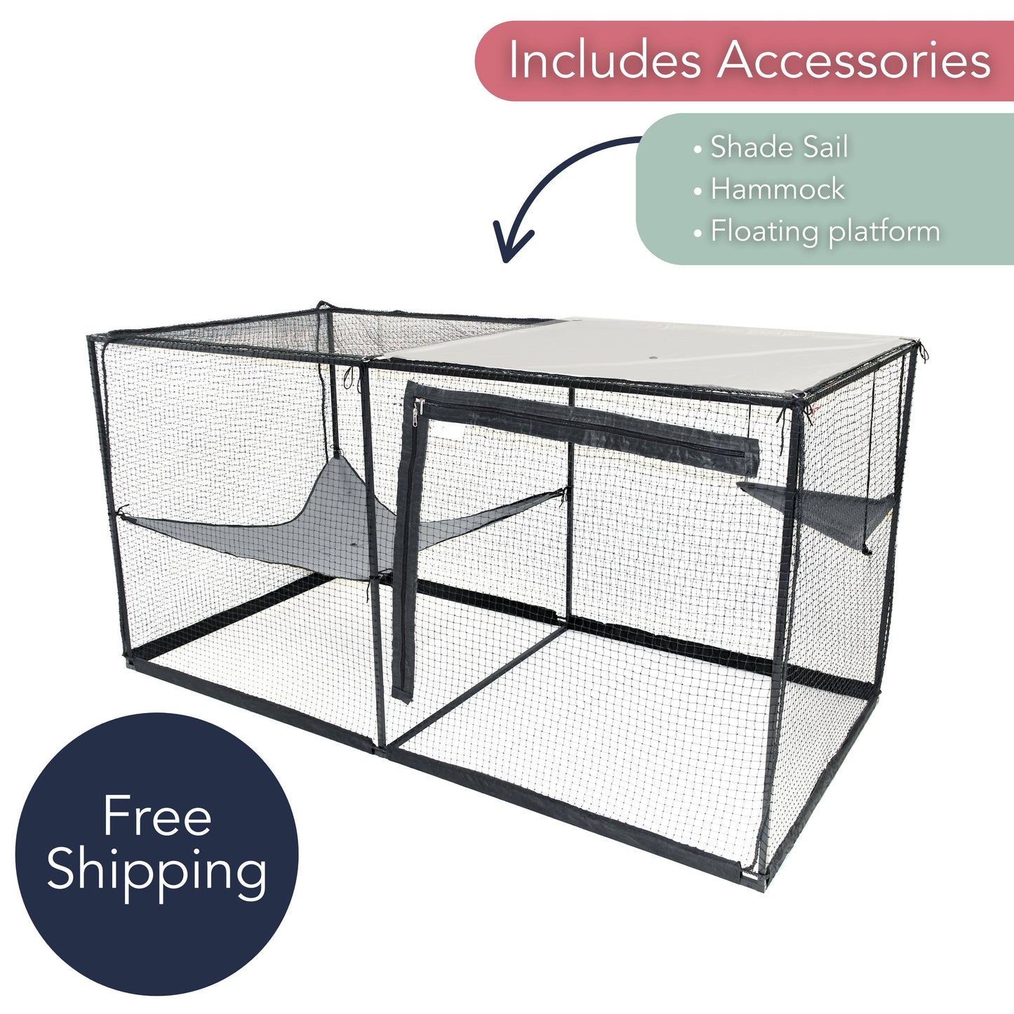 The Cat Cabana Cat Enclosure 2.0m