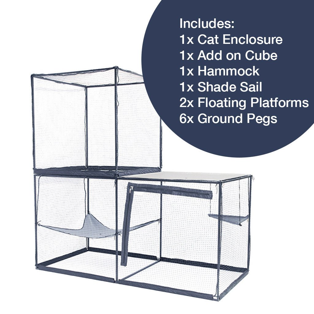 Cat Cabana Cat Enclosure Bundle - La_Luna_Pet_Care